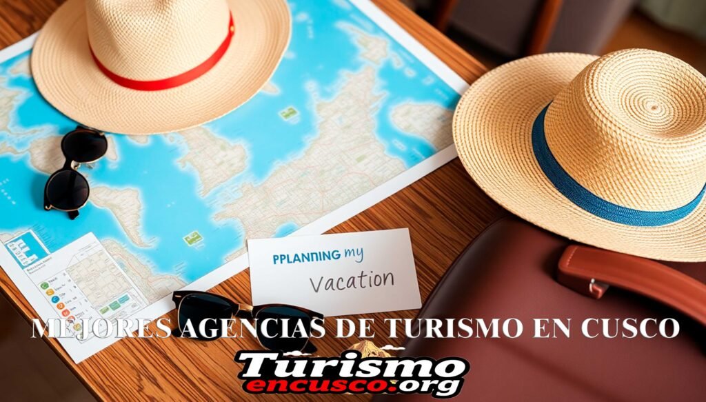 Imágen cercana de una mesa con elementos propios de unas vacaciones como sombrero, mapa, lentes de sol junto al nombre del artículo y el logo de la web en la parte de abajo.