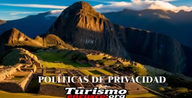 imágen de fondo de la ciudad de cusco con el titulo de politicas de privacidad